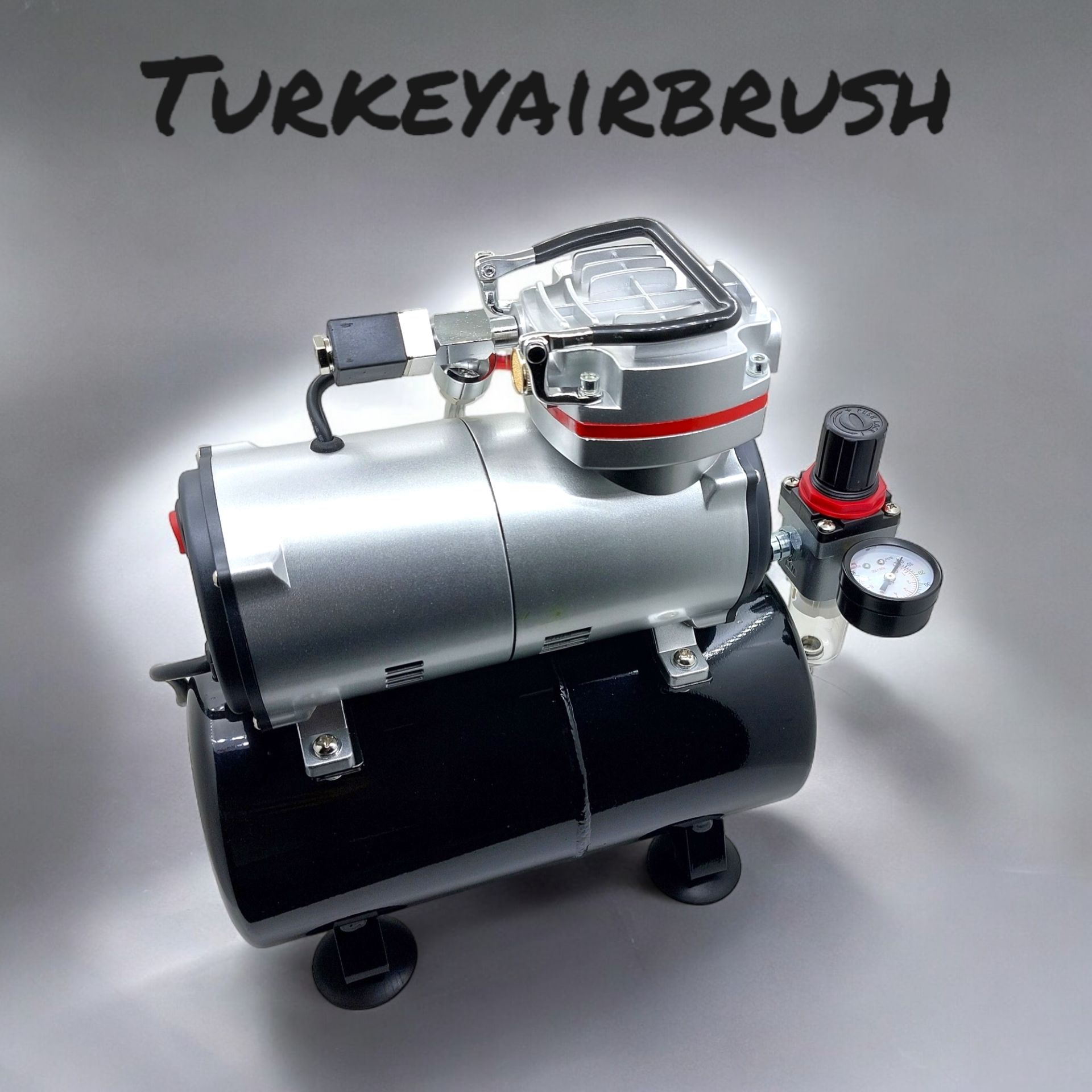 AIRBRUSH%20KOMPRESÖRÜ%20BADSECTOR%20189%20Tek%20Pistonlu%20Sessiz%20Yağsız%201/6%20HP