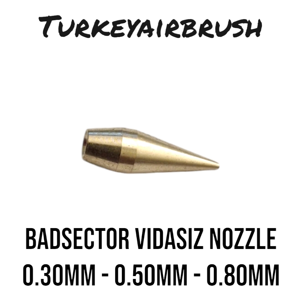 BADSECTOR%20AIRBRUSH%20YEDEK%20NOZZLE%20KONİK%20TİP%200.30%20-%200.50%20-%200.80