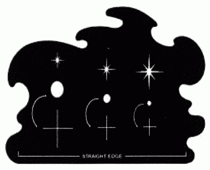 4852-00 B-Fast Starstruck Stencil 5.25’’ x 8.50’’ (13,5cmX22cm) Airbrush Plastik       Şablon