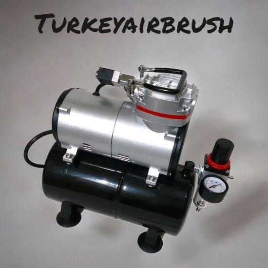 AIRBRUSH KOMPRESÖRÜ BADSECTOR 189 Tek Pistonlu Sessiz Yağsız 1/6 HP