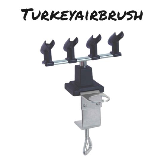 MASA ÜSTÜ AIRBRUSH HOLDER 4LÜ Airbrush Tutucu Mod 02